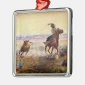 "On the Pond" von Charles M Russell Ornament Aus Metall (Links)