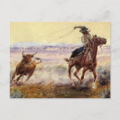 "On the Pond" von Charles M Russell Postkarte (Vorderseite)