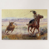 "On the Pond" von Charles M Russell Puzzle (Horizontal)