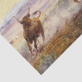 "On the Pond" von Charles M Russell Seidenpapier (Ausschnitt)