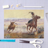 "On the Pond" von Charles M Russell Seidenpapier (Handwerk)