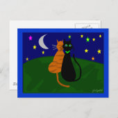 "On The Prowl", Katzen Kunstgeschenke — Künstler G Postkarte (Vorne/Hinten)