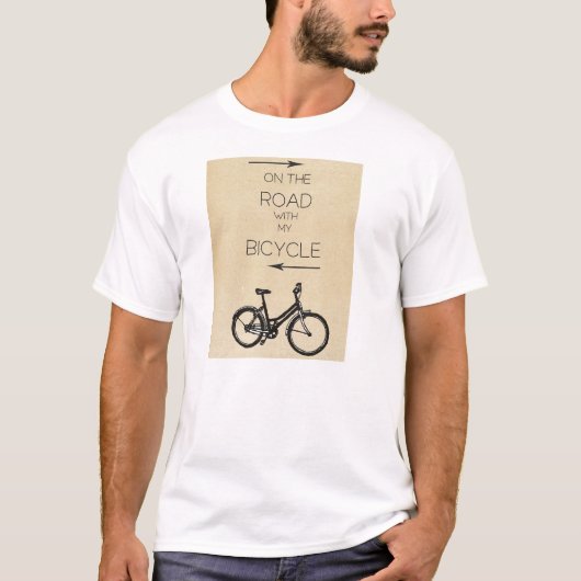On the Road with my bicycle T-Shirt (Vorderseite)