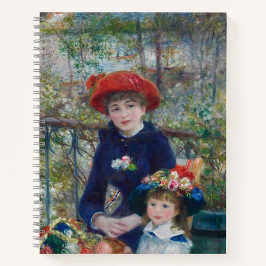 On the Terrace, Impressionist Portrait, Renoir Notizblock (Vorderseite)