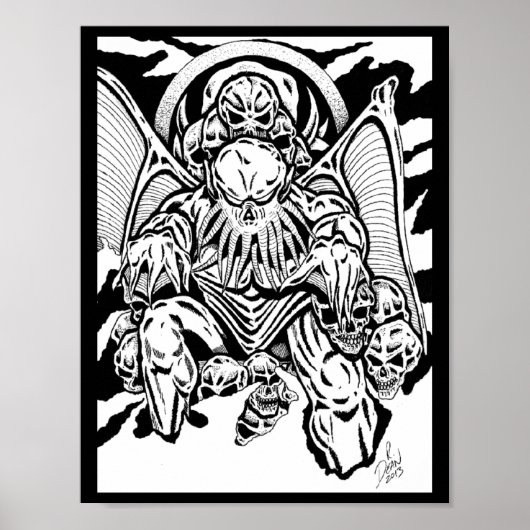 "ON THE THRONE OF SKULLS" Art Printing RICHARD DEA Poster (Vorne)