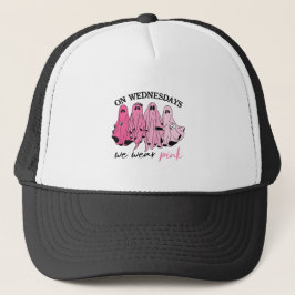 On wednesdays we wear pink ghost boo gang truckerkappe