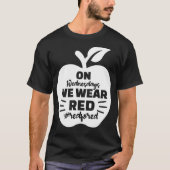 On Wednesdays We Wear Red Red For Ed _1 T-Shirt (Vorderseite)
