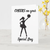 **ON "YOUR" BIRTHDAY** CHEERS to YOU!!!! Karte (Gelbe Blume)