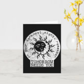 On Your Darkest Night Remember Tomorrow Needs You Karte (Gelbe Blume)