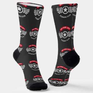 On Your Left Vintage Running Club Abzeichen Design Socken