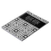 Onali: Tribal Schwarz-weiß Pattern Custom Notebook Notizblock (Linke Seite)