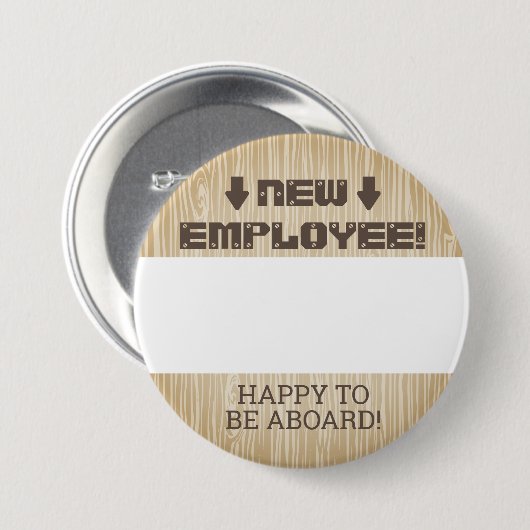 Onboarding neuer Angestelltwillkommens-Namenknopf Button (Vorne & Hinten)