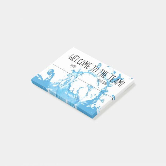 Onboarding willkommenes neues post-it klebezettel (angewinkelt)