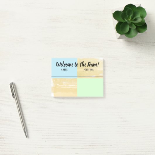 Onboarding willkommenes neues post-it klebezettel (Büro)