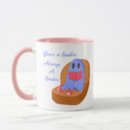 Once a Bookie Always a Bookie Cute Ghost Reading Tasse