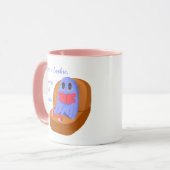 Once a Bookie Always a Bookie Cute Ghost Reading Tasse (Vorderseite Links)