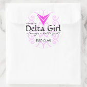 "Once a Delta Girl"-Aufkleber Runder Aufkleber (Tasche)