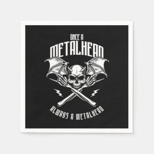 Once A Metalhead Always A Metalhead Devil Gift Serviette