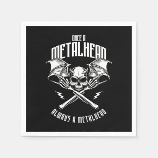 Once A Metalhead Always A Metalhead Devil Gift Serviette