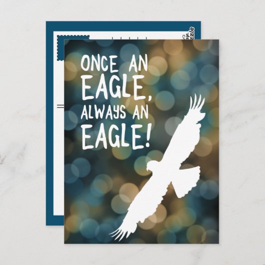Once an Eagle Always an Eagle Postkarte (Vorne/Hinten)
