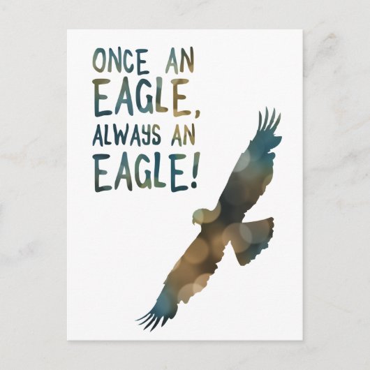 Once an Eagle Always an Eagle Postkarte (Vorderseite)