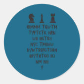 Once I Make My Move Acronym Wizard Chess Funny Des Runder Aufkleber (Vorderseite)