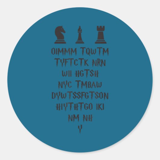 Once I Make My Move Acronym Wizard Chess Funny Des Runder Aufkleber (Vorderseite)