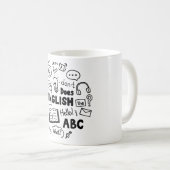 Once in a Blue Moon Idiom Design English Learning Kaffeetasse (VorderseiteRechts)