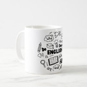 Once in a Blue Moon Idiom Design English Learning Kaffeetasse (Vorderseite Links)