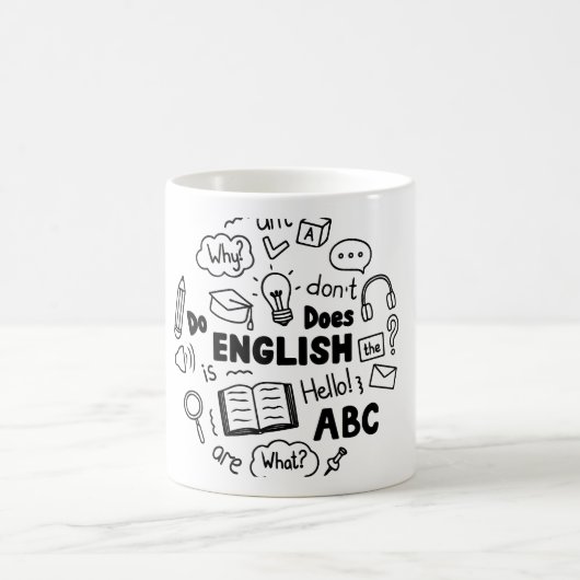 Once in a Blue Moon Idiom Design English Learning Kaffeetasse (Mittel)