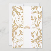 Once Upon a Sweet 16 Gold Princess Birthday Einladung (Rückseite)