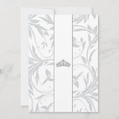 Once Upon a Sweet 16 Silver Princess Birthday Einladung (Rückseite)