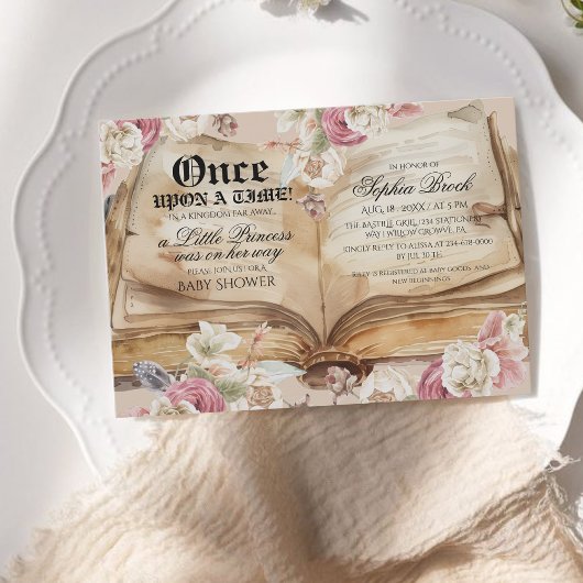 Once Upon A Time Book Baby Shower Einladung