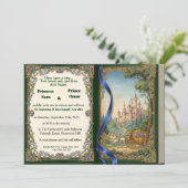 Once Upon a Time Fairytale Castle Royal wedding Einladung (Stehend Vorderseite)