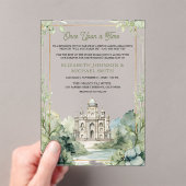 Once Upon a Time Fairytale Castle Wedding Acryleinladungen (Insitu (Handheld))