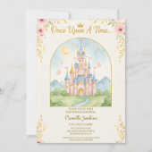 once upon a time fairytale magical royal glitter einladung (Vorderseite)