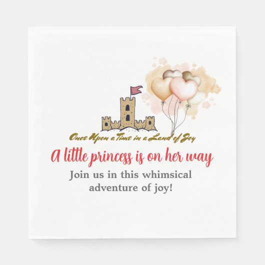 Once Upon a Time in a Land of Joy Serviette (Vorderseite)