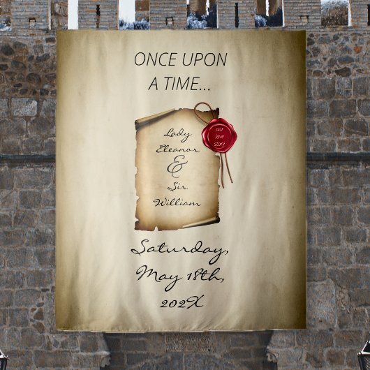 Once Upon A Time Medieval Dark Photo Backdrop Wandteppich