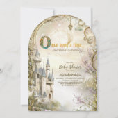 Once Upon a Time Princess Castle Baby Shower Einladung (Vorderseite)