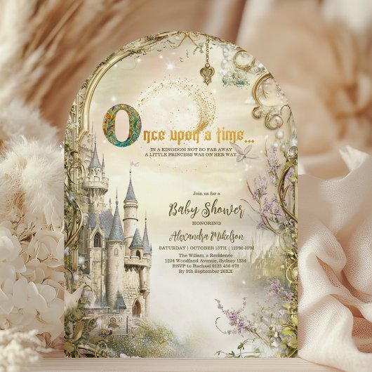 Once Upon a Time Princess Castle Baby Shower Einladung