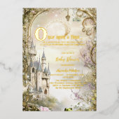Once Upon a Time Princess Castle Baby Shower Folieneinladung (Vorderseite)