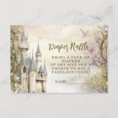 Once Upon a Time Princess Castle Diapper Raffle Begleitkarte (Vorderseite)