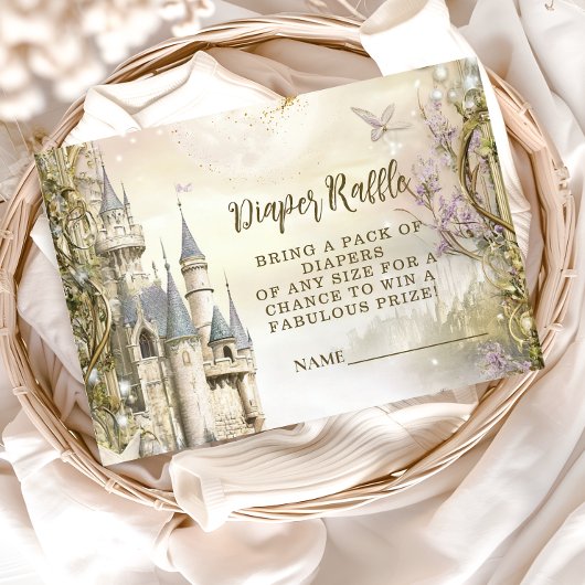 Once Upon a Time Princess Castle Diapper Raffle Begleitkarte