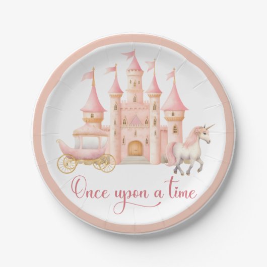 Once Upon A Time Princess Paper Plate Pappteller (Vorderseite)
