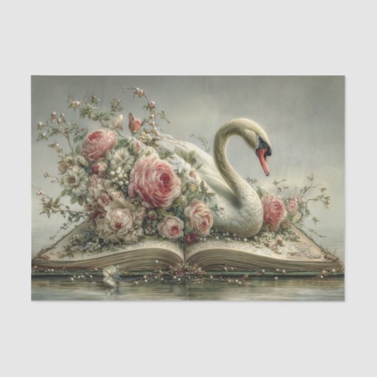 Once upon a Time Swan Seidenpapier (Vorderseite)