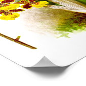 Oncidium Orchid gelbe Blumen Orchideenprint Nr. 6 Poster (Ecke)