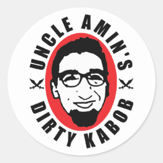 Oncle Amin's Dirty Kabob Sticker White