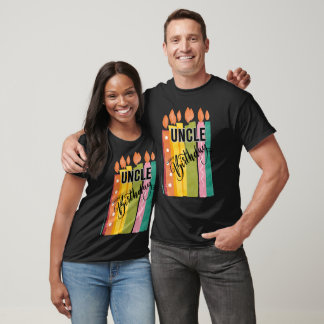Oncle Birthday Candles Personalisiert Custom T-Shirt