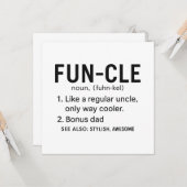 Oncle Birthday Funcle Karte (Vorderseite/Rückseite Beispiel)