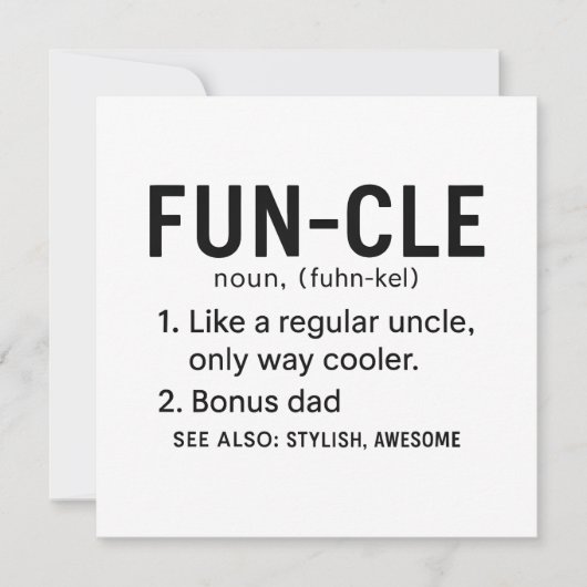 Oncle Birthday Funcle Karte (Vorderseite)